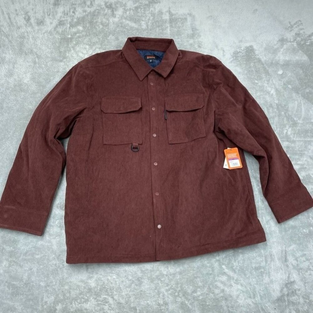 Bass Outdoor Mens XXL Rum Raisin Cord Worker Shirt $129 a0759